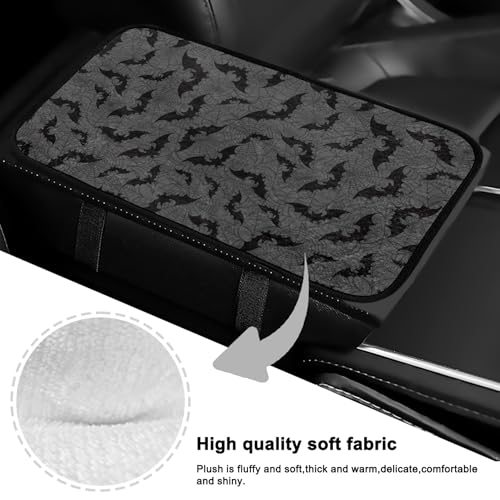 Bats Auto Center Console Cover for Women Men Flannel Car Armrest - Product Imagery