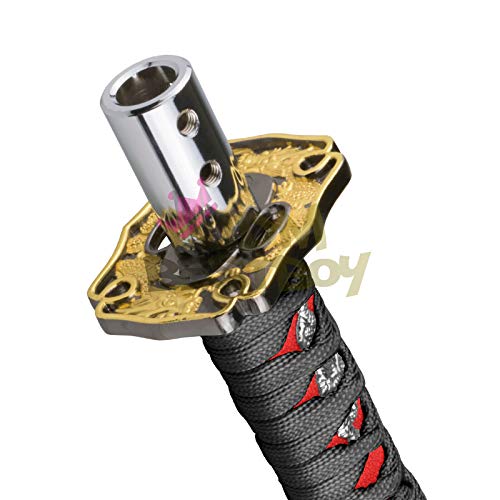 JDMBESTBOY Samurai Sword Black Red Shift Knob Shifter Alloy - Product Imagery