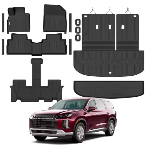 Floor Mats Full Set for Hyundai Palisade 2020-2025 7/8 Seats - Product Imagery