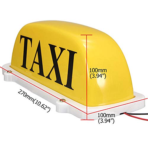 1PC White Shell 12V LED Magnetic Taxi Light Waterproof LED Roof - Product Imagery
