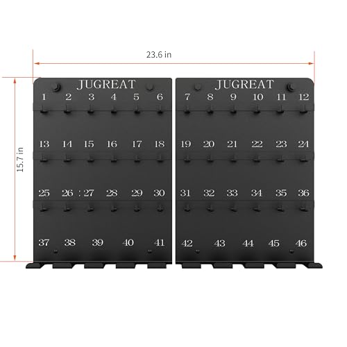 JUGREAT Metal Key Hooks Board with 46 Hooks,Key Holder for Wall, - Product Imagery
