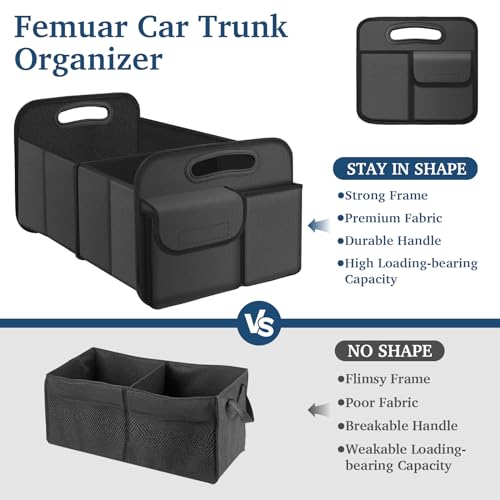 Femuar Car Trunk Organizer, Car Storage Organizer with Large - Product Imagery