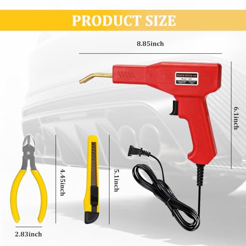 Car Plastic Welder, Vehicle Plastic Welding Kit with 200PCS Hot - Product Imagery