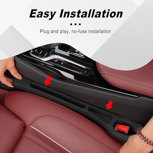 Car Seat Gap Filler, 2 PCS Car Seat Gap Filler Organizer with - Product Imagery