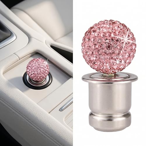 Bling Car Cigarette Lighter Plug, Rhinestone Decorative - Product Imagery