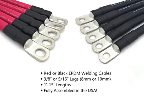 4 AWG Gauge Fully Assembled Battery Cables, 1-15ft Lengths, - Product Imagery