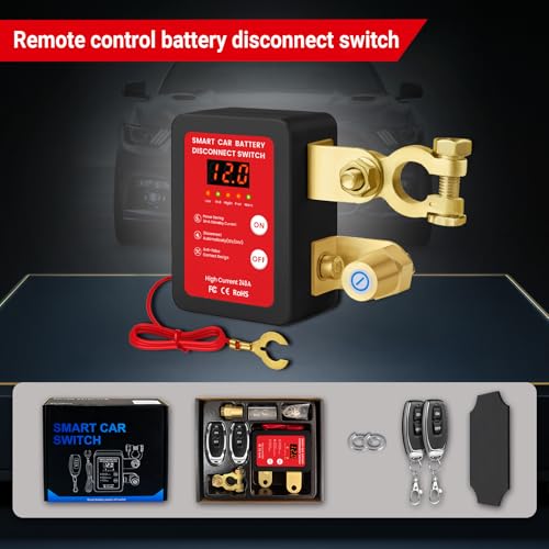 12V Smart Battery Disconnect Switch with Remote Control - - Product Imagery
