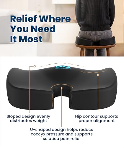 Everlasting Comfort Doctor Recommended Memory Foam Seat Cushion - Product Imagery