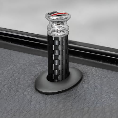 Moly Magnolia 4PCS Carbon Fiber Car Door Lock Knob Covers, Style - Product Imagery