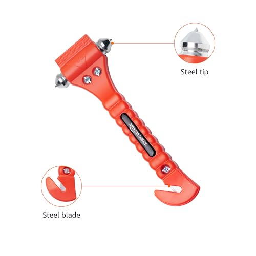 Amazon Basics Emergency Escape Tool, Window Breaker and Seatbelt - Product Imagery