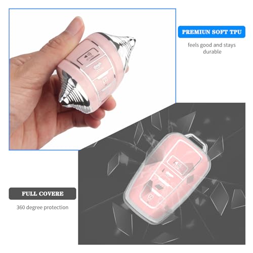 QBUC for Toyota Key Fob Cover with Keychain TPU Suitable for - Product Imagery