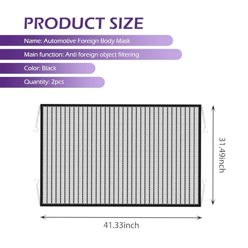 2 PCS Car Grille Protection Net, High-density Dustproof Front - Product Imagery