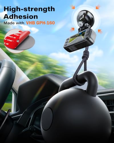 APPS2Car 2.15" Adhesive Sticky Pads for Dash Cam with - Product Imagery