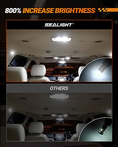 SEALIGHT 194 LED Bulb 6000K White, License Plate Light, Dome - Product Imagery