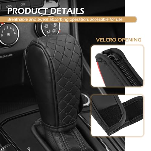 Car Gear Shift Cover, Leather Shifter Cover, Gear Shift Knob - Product Imagery