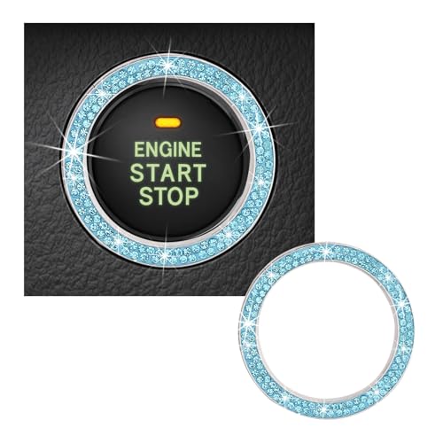 Kewucn Bling Crystal Double Rhinestone Car Engine Start - Product Imagery