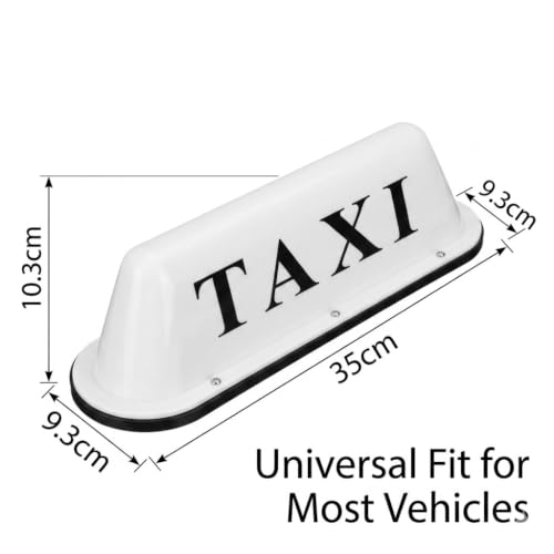 BADASS SHARKS Magnetic 12V Taxi Roof Top Sign Waterproof LED Cab - Product Imagery