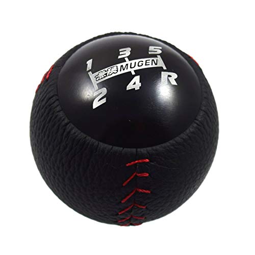 MUGEN LEATHER Black 5 Speed Shift Knob for Honda CRZ CIVIC - Product Imagery