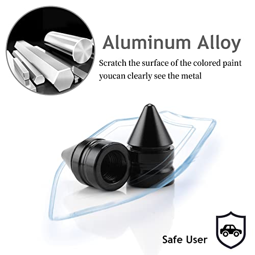 SINGARO Car Tire Valve Caps, 4 Pieces of Universal Aluminum - Product Imagery