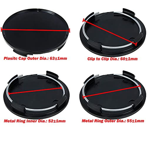 Center Caps,63mm Wheel Rim Hub Center Covers Replacement - Product Imagery