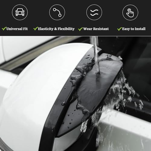Car Rearview Rain Eyebrow Shield,Car Mirror Rain Protector - Product Imagery