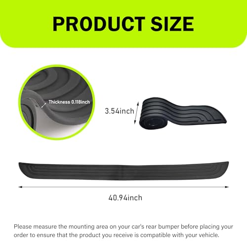 Car Trunk Protection Strip, 40.94 × 3.54" Anti-Collision Rear - Product Imagery