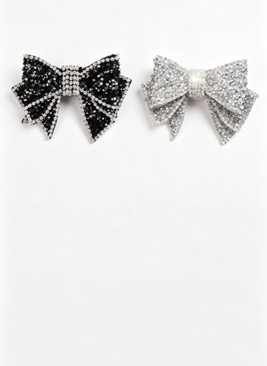 Car Vent Clips, Bow Car Accessories for Women, Black & White 2 - Product Imagery
