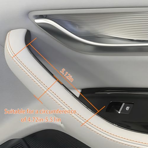 2PCS Car Grab Handle Covers Velvet Door Pull Protectors Gray - Product Imagery