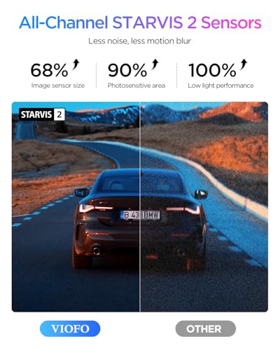 VIOFO A329S 4K+2K+2K Dash Cam Front Cabin and Rear, STARVIS 2 - Product Imagery