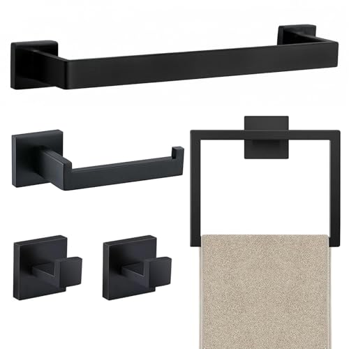 JOPOFI 5 Piece Bathroom Towel Holder - 15.7 Inch Towel Bar - - Product Imagery
