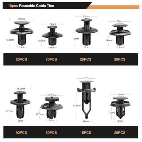 GOOACC 635Pcs Car Push Retainer Clips & Auto Fasteners - Product Imagery
