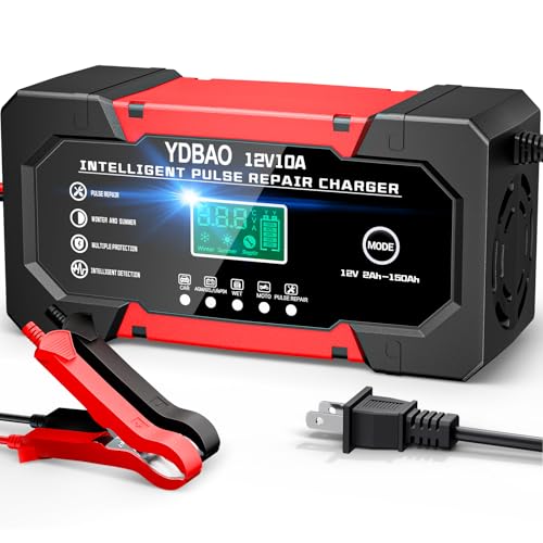 Car Battery Charger 12V 10A Smart Trickle Charger Fully Automatic - Product Imagery