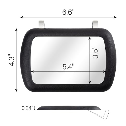BFXM Car Visor Mirror, Universal Clip-On Car Mirror Vanity - Product Imagery