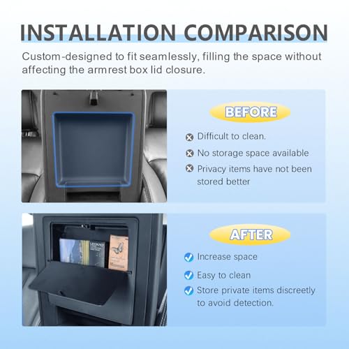 Center Console Hidden Organizer for 2023-2026 Honda Pilot, - Product Imagery