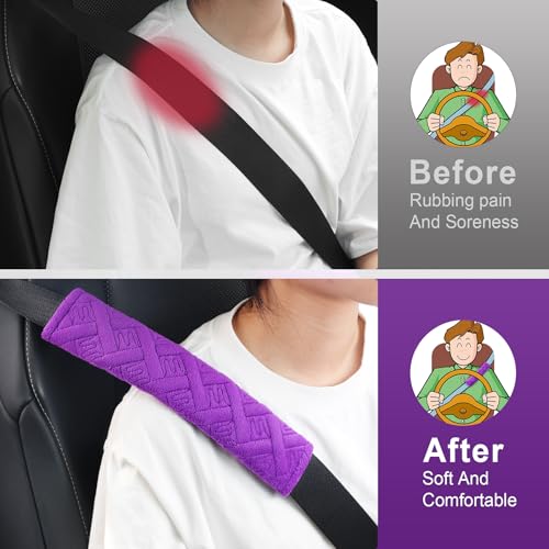 JUSTTOP 2-Pack Universal Car Seat Belt Pads Cover for A More - Product Imagery
