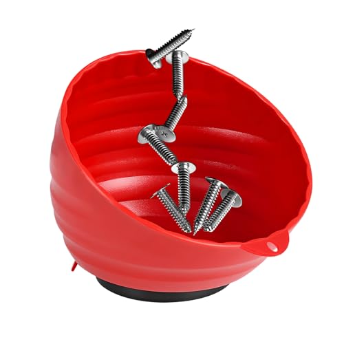 Magnetic Nut Cup, 6 Inch Cup Diameter Curved Magnetic Screws - Product Imagery