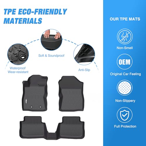 Nilight TPE Floor Mats for Subaru Crosstrek Impreza 2024 2025 - Product Imagery