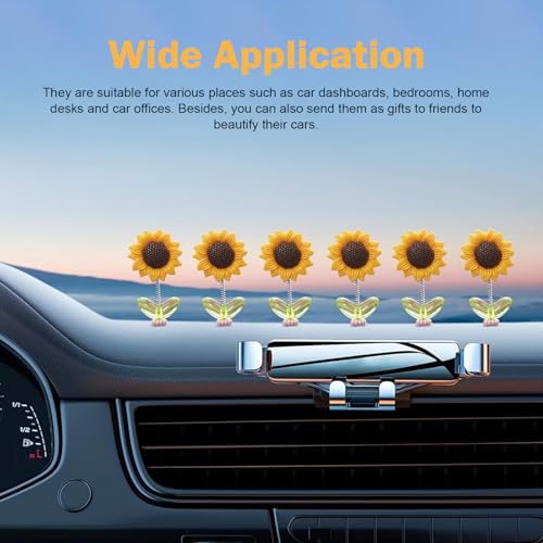 10 PCS Shaking Sunflower Ornaments, Cute Shaking Head Sunflower - Product Imagery