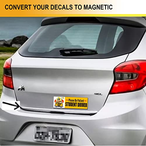 4Pcs 12" X 4" Bumper Sticker Magnets, Flexible Magnetic Bumper - Product Imagery