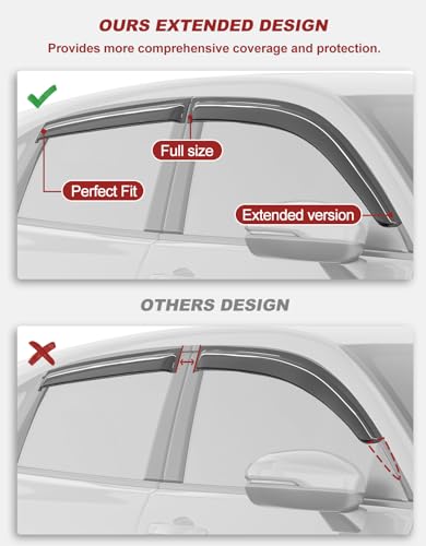 Window Visors Rain Guards for Honda HRV HR-V 2023-2026 LX EX-L - Product Imagery