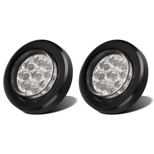 Partsam Pair 2" Clear/Red Flush Mount Mini-Reflex Side Marker - Product Imagery