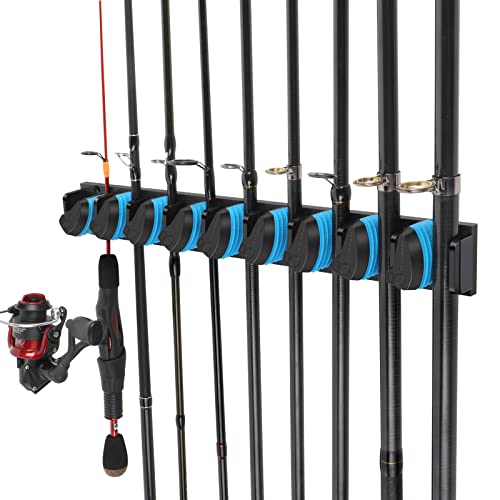 PLUSINNO V9 Vertical Fishing Rod Holder, Wall Mounted Fishing - Product Imagery