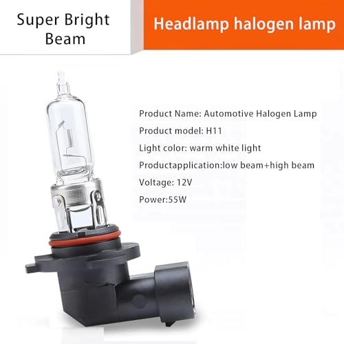 2 PCS Car 9005-55W Halogen Bulb, 12V Super Penetrating Quartz - Product Imagery