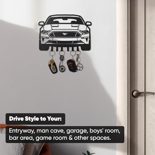 MOOH Metal Automotive Key Holder with 6 Hooks - Unique Wall - Product Imagery
