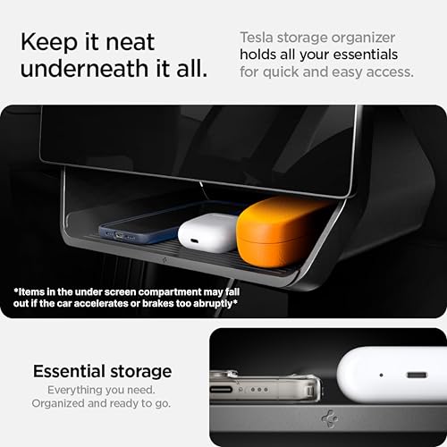 Spigen Under Screen Storage Organizer for Legacy Tesla Model Y - Product Imagery