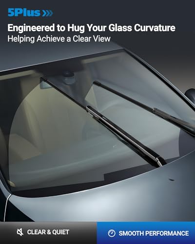 5 PLUS Custom-Fit Wipers fits 2013-2020 Ford Fusion Wiper Blades - Product Imagery
