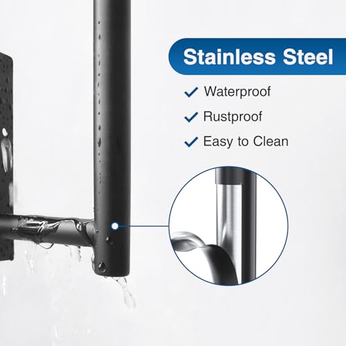 Paper Towel Holder,Self-Adhesive or Drilling， Matte Black, 1 Pack - Product Imagery