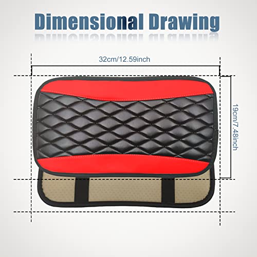 Car Center Console Cover, Universal Leather Waterproof Armrest - Product Imagery