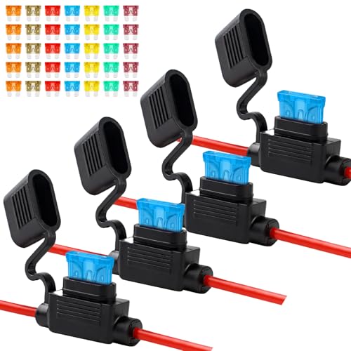 Cooclensportey 4 Pack 12AWG Waterproof Inline Fuse Holder - Product Imagery