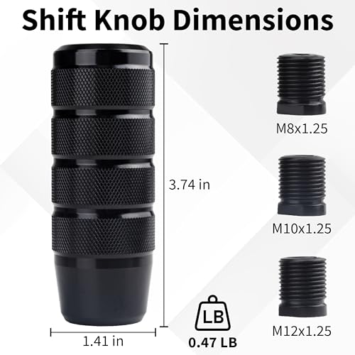 ecocstm Car Shifter Knob, Aluminum Gear Shift Style Knobs, Car - Product Imagery